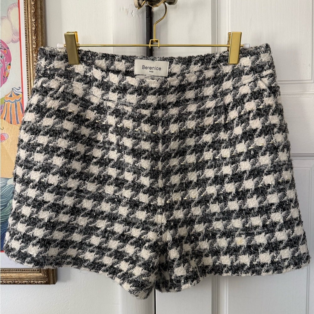 Berenice Paris Italian Fabric Tweed Shorts